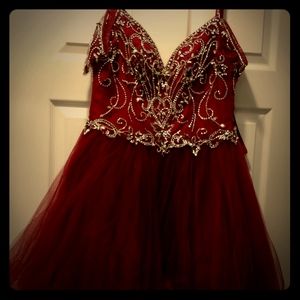Short Red semi formal dress